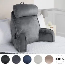 Cuddle Cushion Back Lumbar Support Head Rest Pillow with Soft Arms for Comfortable Reading