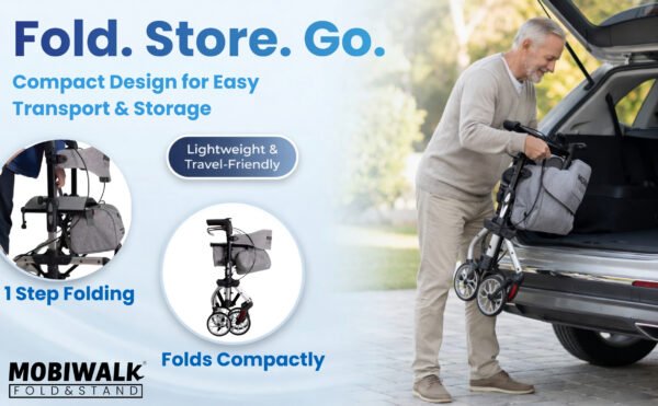 MOBIWALK Fold & Stand Rollator