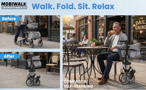 MOBIWALK Fold & Stand Rollator