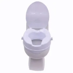 Raised Toilet Seat Aid with Lid - 10cm Elevated for Comfort and Safety