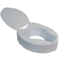 Raised toilet seat with lid, 10cm elevation.