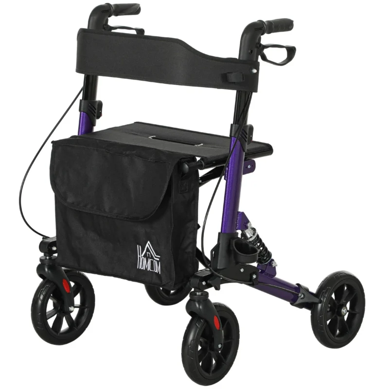 HOMCOM Purple Rollator Walker Lifestyle