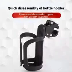 Adjustable clip fitting a frame tube without tools