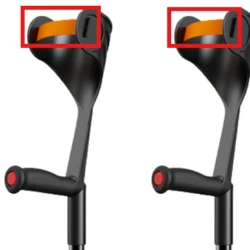 Replacement Cuff Straps (Pair) | Orange Forearm Cuff Straps for Shock Absorbing Suspension Crutches