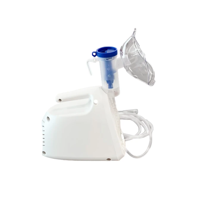 Bio-Lec Mobility compressor nebuliser machine with mask tubing and medication cup