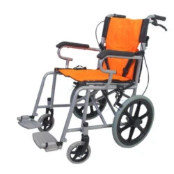 Bio-Lec Mobility Folding Transit Wheelchair – Carbon Steel Frame, 200 kg Capacity