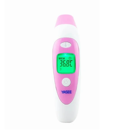 Bio-Lec Mobility non-contact thermometer LCD display showing a temperature reading
