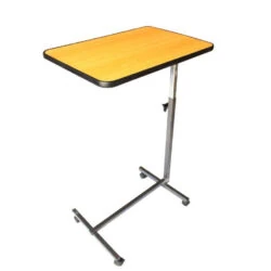 Bio-Lec Mobility overbed table base and castor wheels rolling under a bed