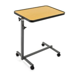 Bio-Lec Mobility Medical Overbed Table – Height Adjustable, Stainless Steel Frame