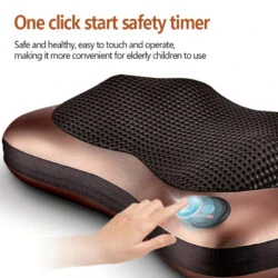 Shiatsu massage pillow one-click start button with safety timer