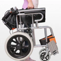 Bio-Lec Mobility transit wheelchair folded flat for carrying and car boot storage