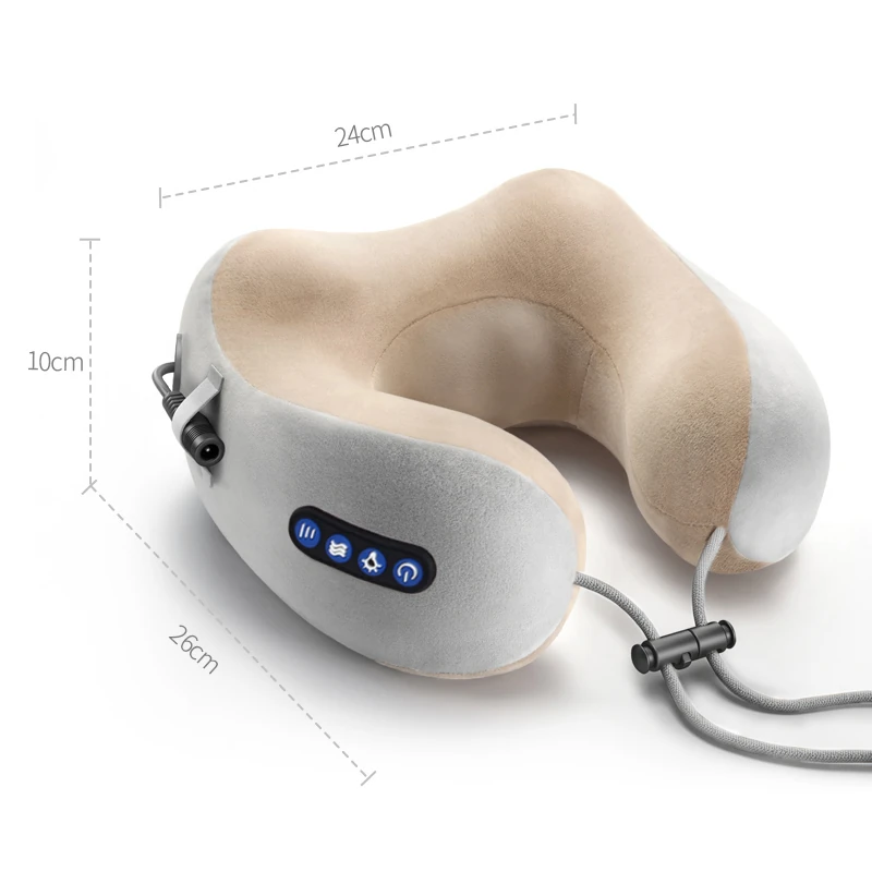 Bio-Lec Mobility U-shaped neck massage pillow with dimensions 24 x 26 x 10 cm