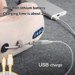 U-shaped neck massage pillow 2000 mAh battery with USB charging