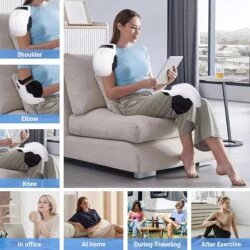 Wireless heated knee massager used on the shoulder, elbow and knee