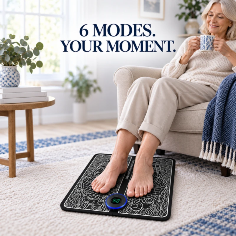 EMS foot massager pad six massage modes