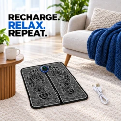 USB rechargeable EMS foot massager pad - recharge, relax, repeat