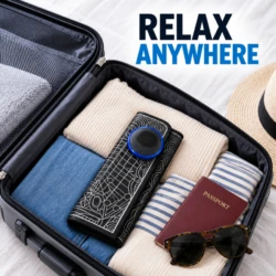 Portable EMS foot massager pad to relax anywhere