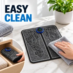EMS foot massager pad wipe-clean surface for easy cleaning