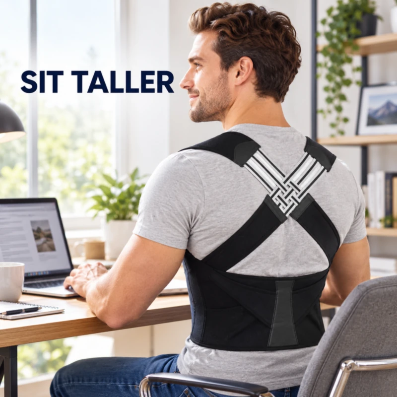 Bio-Lec Mobility adjustable posture corrector belt helps you sit taller