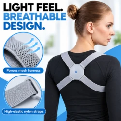 Breathable porous mesh posture corrector harness for comfortable daily wear
