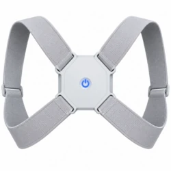 Bio-Lec Mobility smart posture corrector - grey figure-of-eight upper back harness with central sensor pod