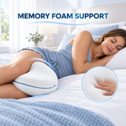 Memory foam support in the leg and knee pillow