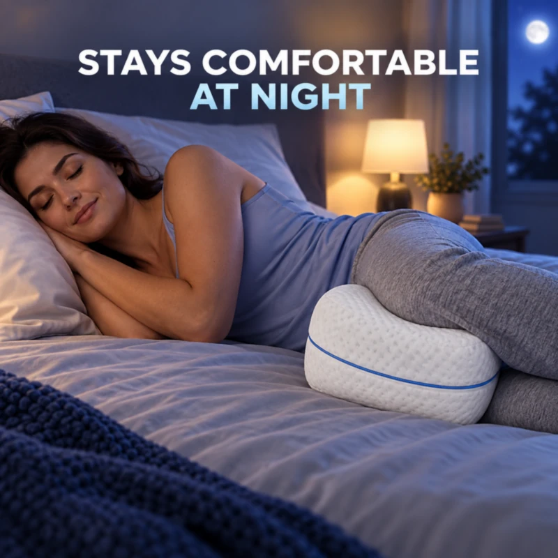 Knee pillow that stays comfortable through the night