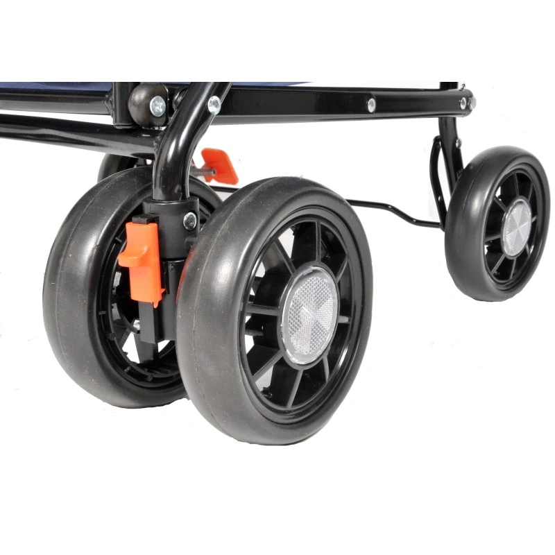 Sovereign shopping trolley rear wheels and parking brake latch