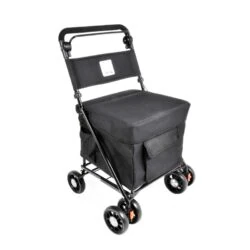 Walk and Rest Sovereign Lightweight Seat Shopper | Under 6kg 3-in-1 Walking Trolley With Backrest & Handbrake | Shopping Trolley For Elderly