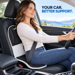Posture correction chair seat used on a car seat for better support