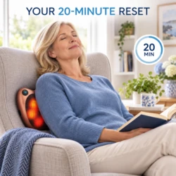 Bio-Lec Mobility shiatsu massage pillow 20-minute session with auto shut-off