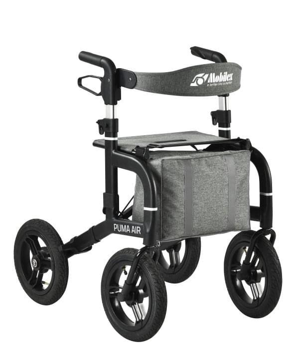 rollator with pneumatic tyres